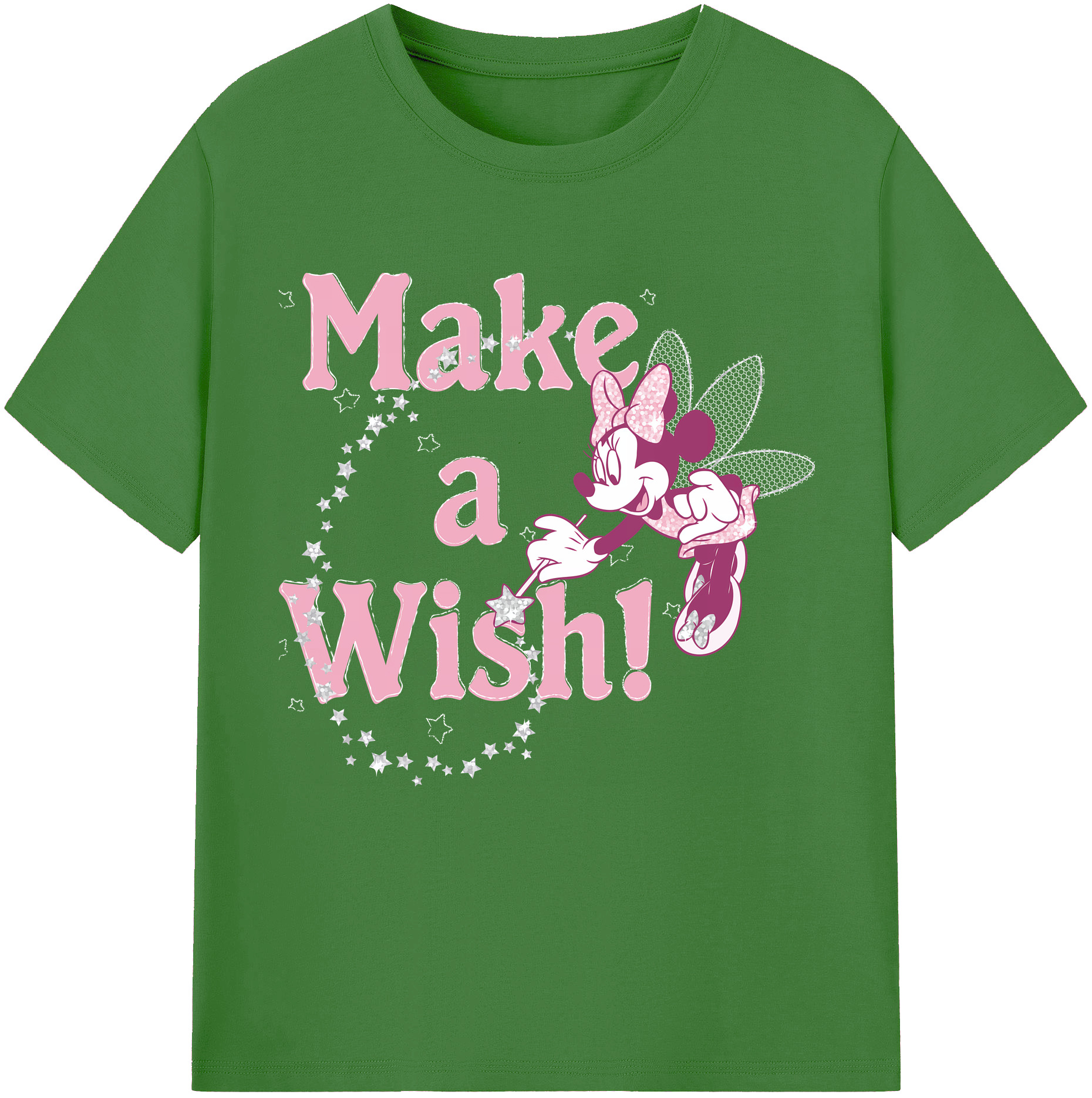 （画像用） ミッキーマウス Mickey Mouse レディースカジュアルプリントTシャツ（綿100％）